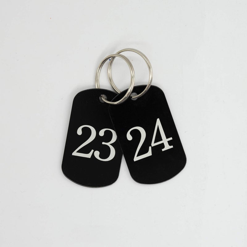 StayMax Aluminum Numbered Tags Key Tags ID Tags (1-25  Black) - Image 4